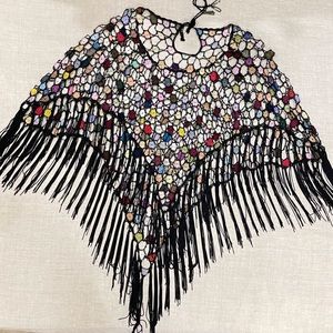 Crocheted Beaded Pancho